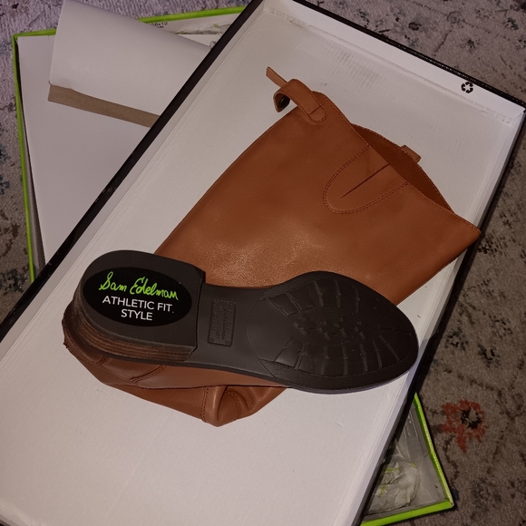 SAM EDELMAN PENNY WHISKEY WIDE CALF LEATHER BOOTS size 6W NWT - Picture 6 of 8